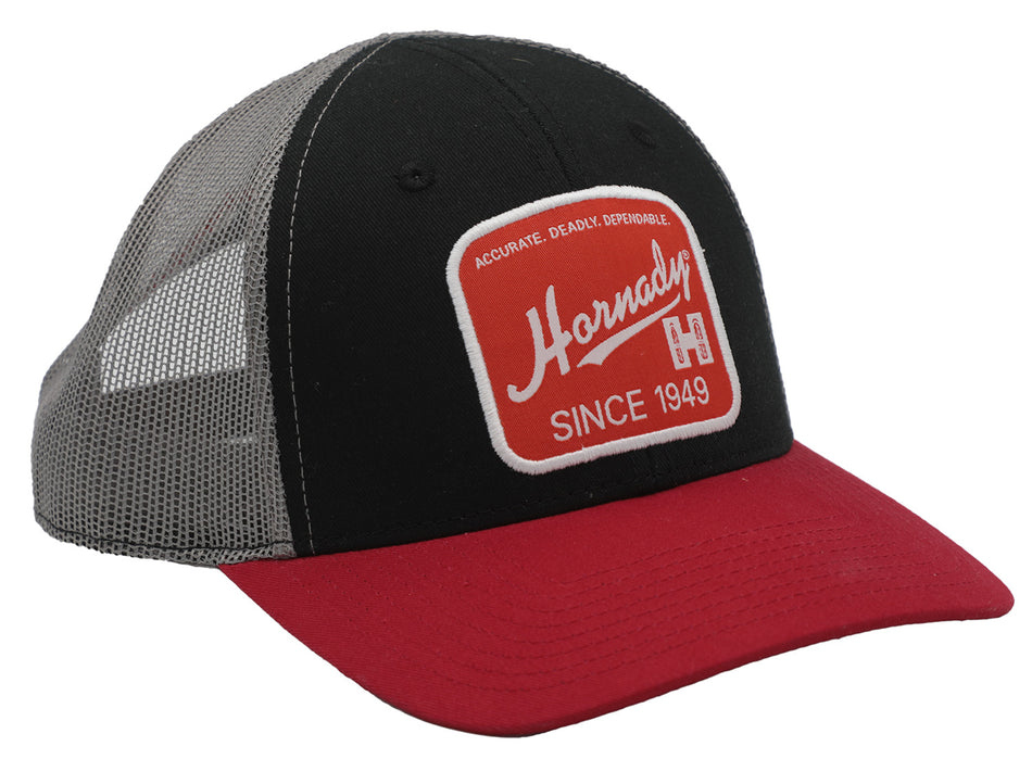 Hornady Black Red Mesh Cap with Embroidered Hornady Logo