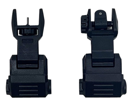NcStar VG167 Picatinny High Profile Flip-Up Front & Rear Sight Set Black Polymer