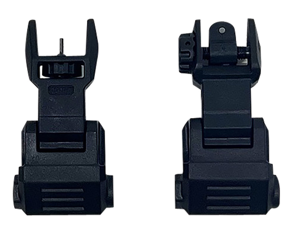NcStar VG167 Picatinny High Profile Flip-Up Front & Rear Sight Set Black Polymer