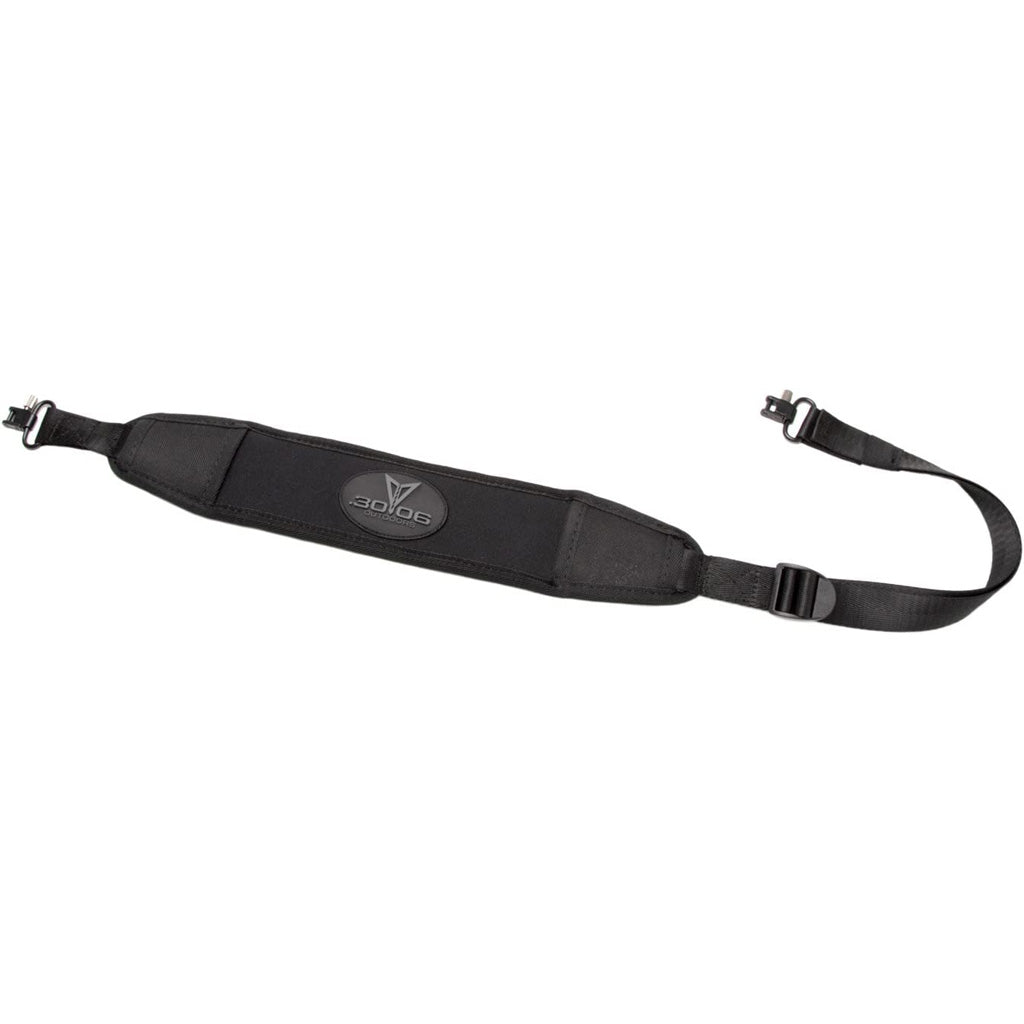 30-06 Stealth Black Padded Gun Sling with Metal Quick Lock Swivels