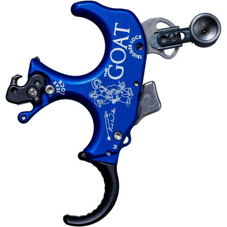 Tru Ball GOAT 3 Finger Bow Release - Blue/QuickSilver Medium
