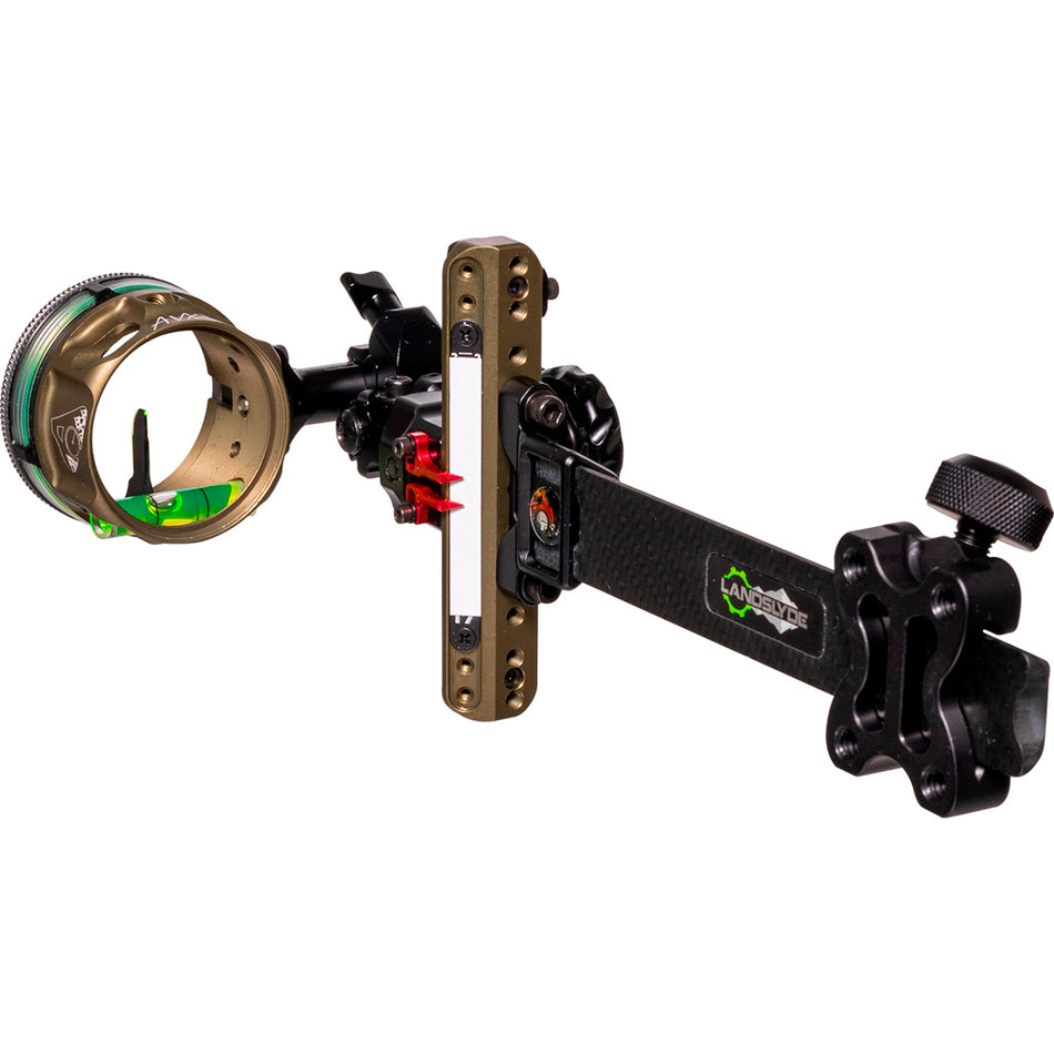 Axcel LANDSLYDE Carbon Pro Slider Tactical Bowhunting Sight AVX-41 1 Pin .019 Green Fiber