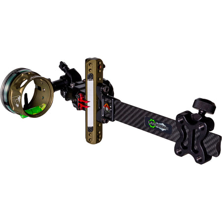 Axcel LANDSLYDE Carbon Pro Slider Tactical Bowhunting Sight AVX-41 1 Pin .010 Green Fiber