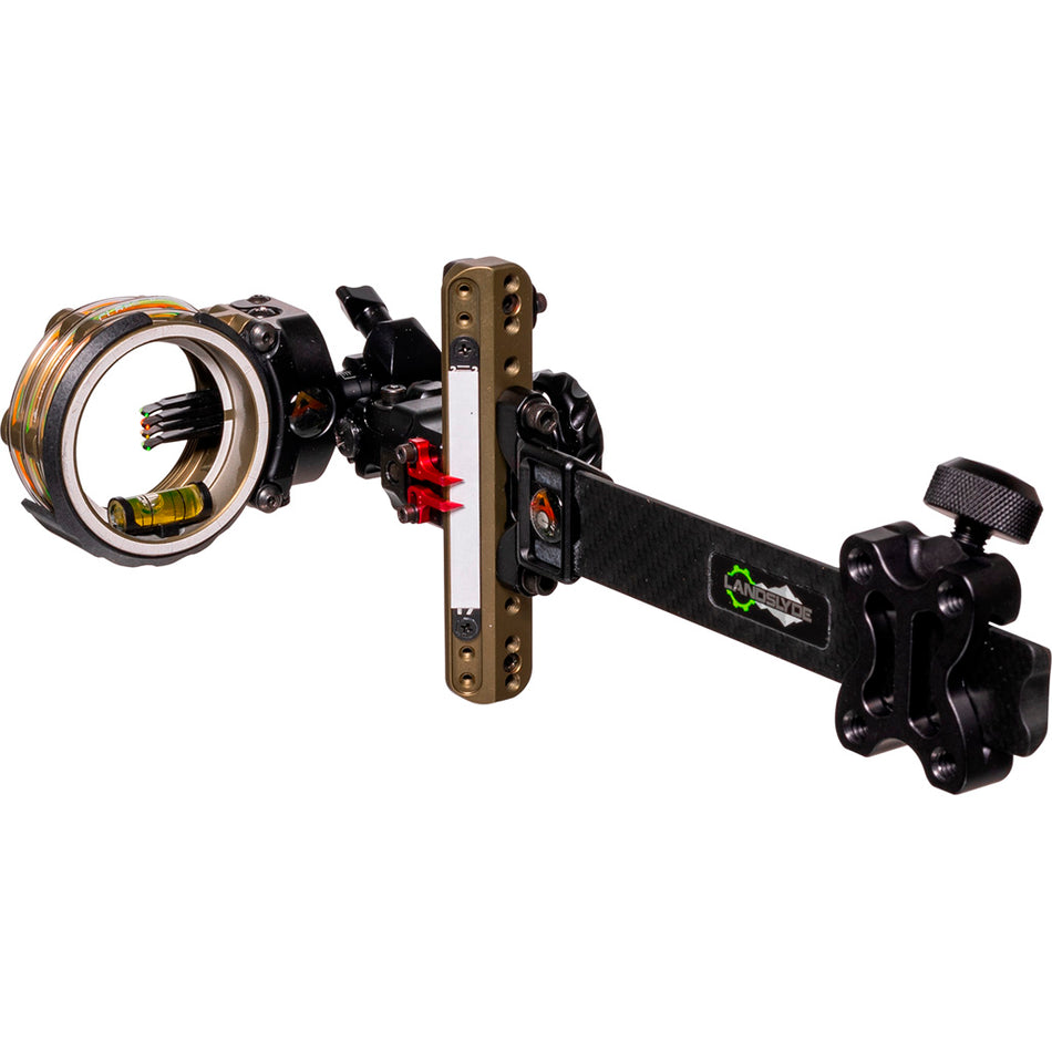 Axcel LANDSLYDE Carbon Pro Slider Tactical Bowhunting Sight AccuStat II Micro 4 Pin .019