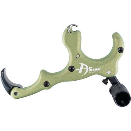 B3 Draw Open Hook Archery Release Crocodile Green