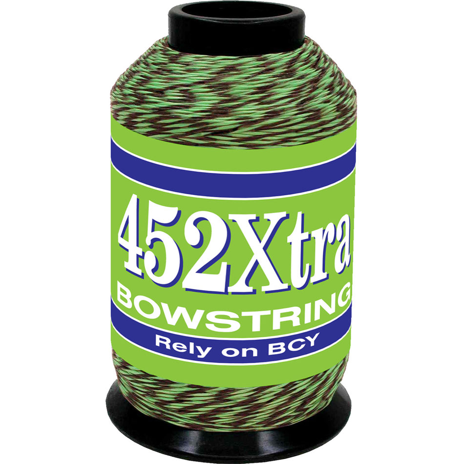 BCY 452Xtra Bowstring Material Green/Black 1/4 lb. - 67% Dyneema 33% Vectran