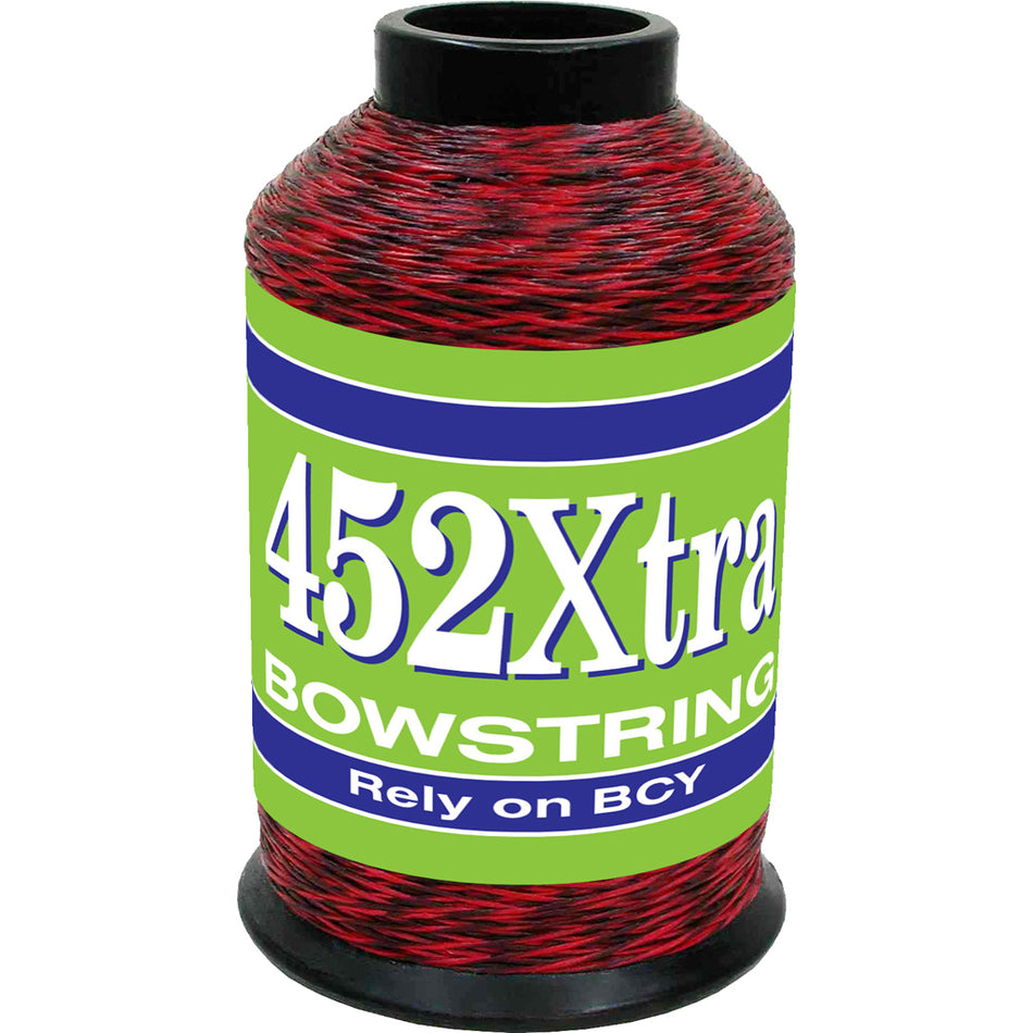 BCY 452Xtra Bowstring Material Red/Black 1/4 lb. - 67% Dyneema 33% Vectran