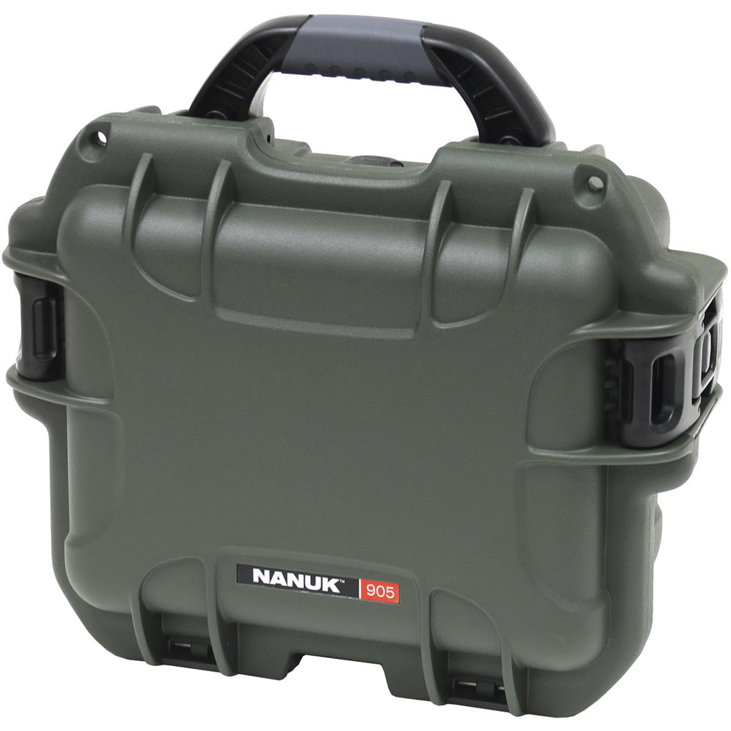 Nanuk 905 Pistol and Accessory Hard Case with Foam Olive 9.4x7.4x5 in.