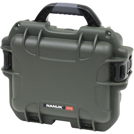Nanuk 905 Pistol and Accessory Hard Case with Foam Olive 9.4x7.4x5 in.