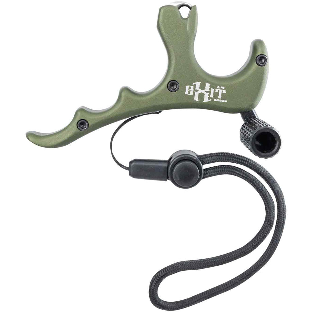 B3 Exit L4 4-Finger Archery Release with Lanyard - OD Green