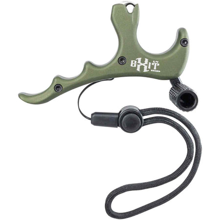 B3 Exit L4 4-Finger Archery Release with Lanyard - OD Green