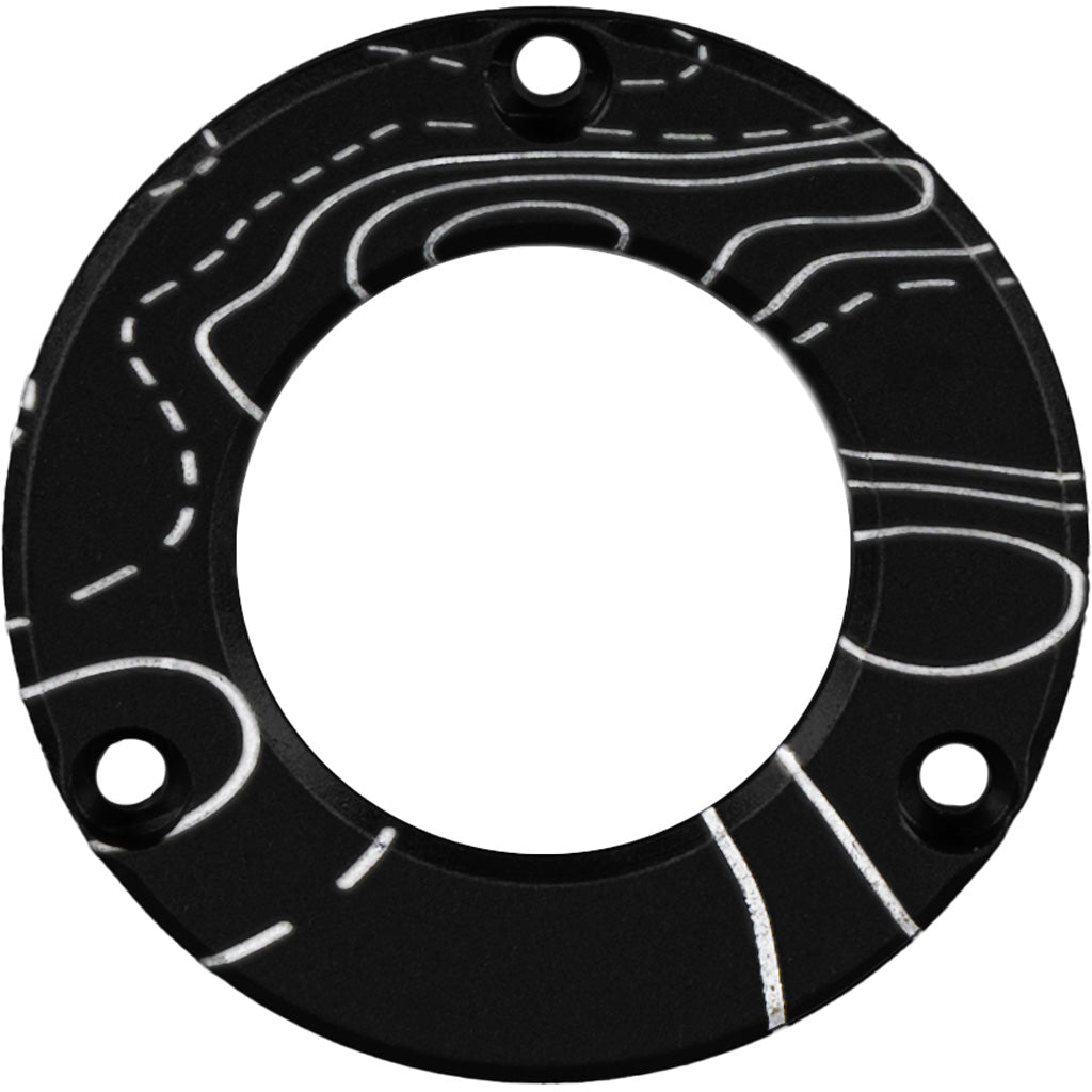 Axcel Driver Hubcap Black Topographical Map Engraving for Bow Sight