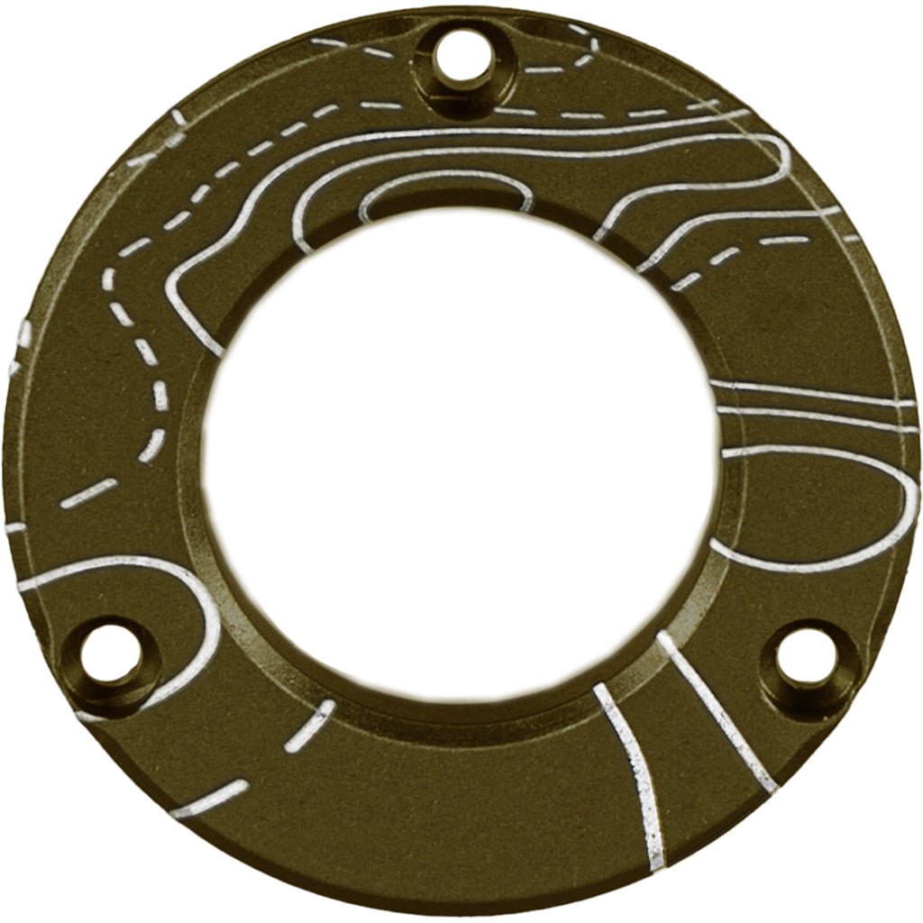 Axcel Driver Hubcap Tactical BH Green with Topographical Map Engraving