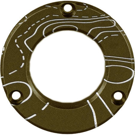 Axcel Driver Hubcap Tactical BH Green with Topographical Map Engraving