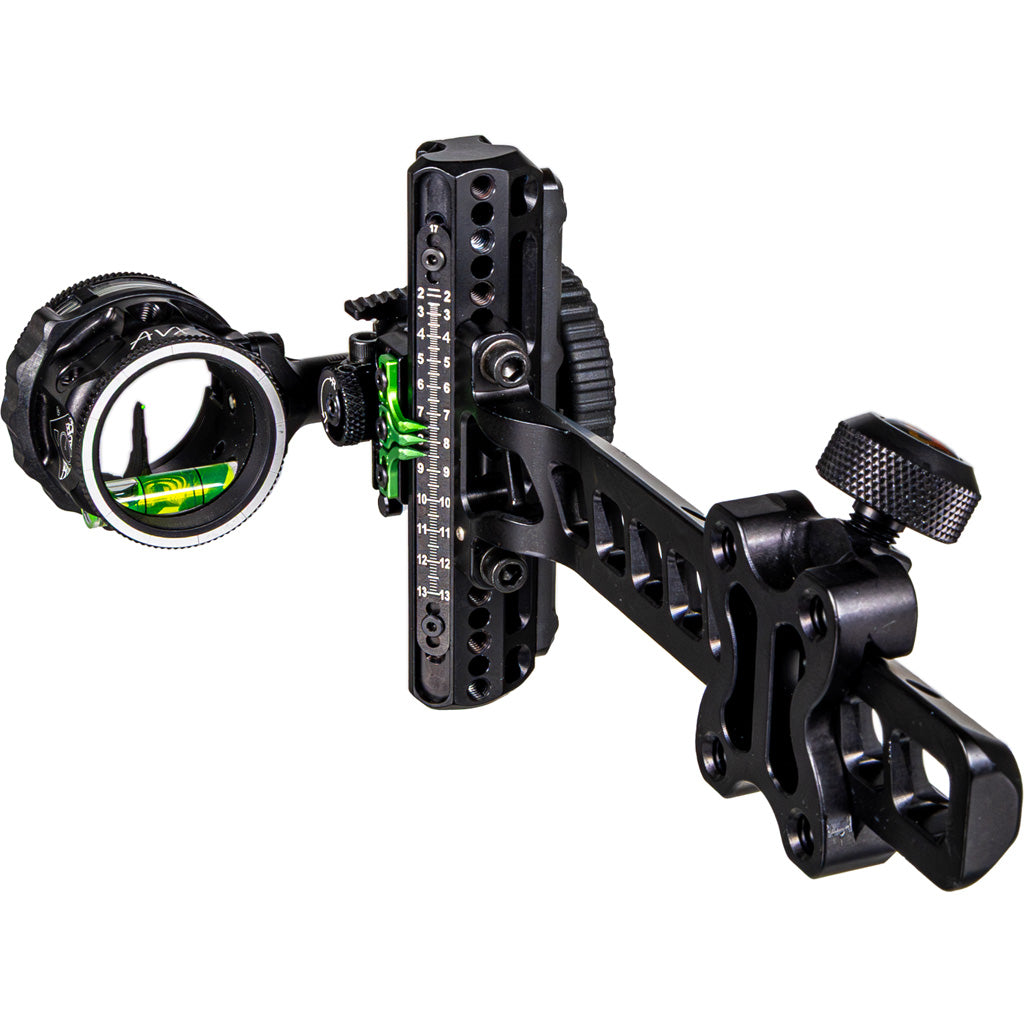 Axcel Driver Plus Slider Bow Sight with AVX-31 Scope Stealth BH .019 Green Single Pin RH