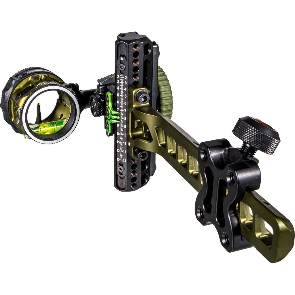Axcel Driver Plus Slider Bow Sight with AVX-31 Scope Tactical BH .019 Green Single Pin RH