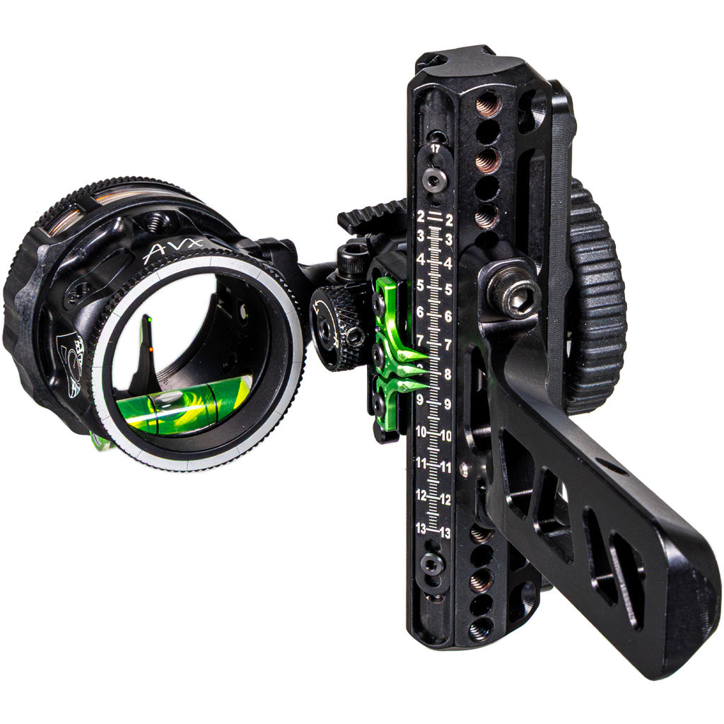 Axcel Driver Plus Slider Bow Sight with AVX-31 Scope Stealth BH Bridge-Lock .019 Green/Red Fiber 2 Pin