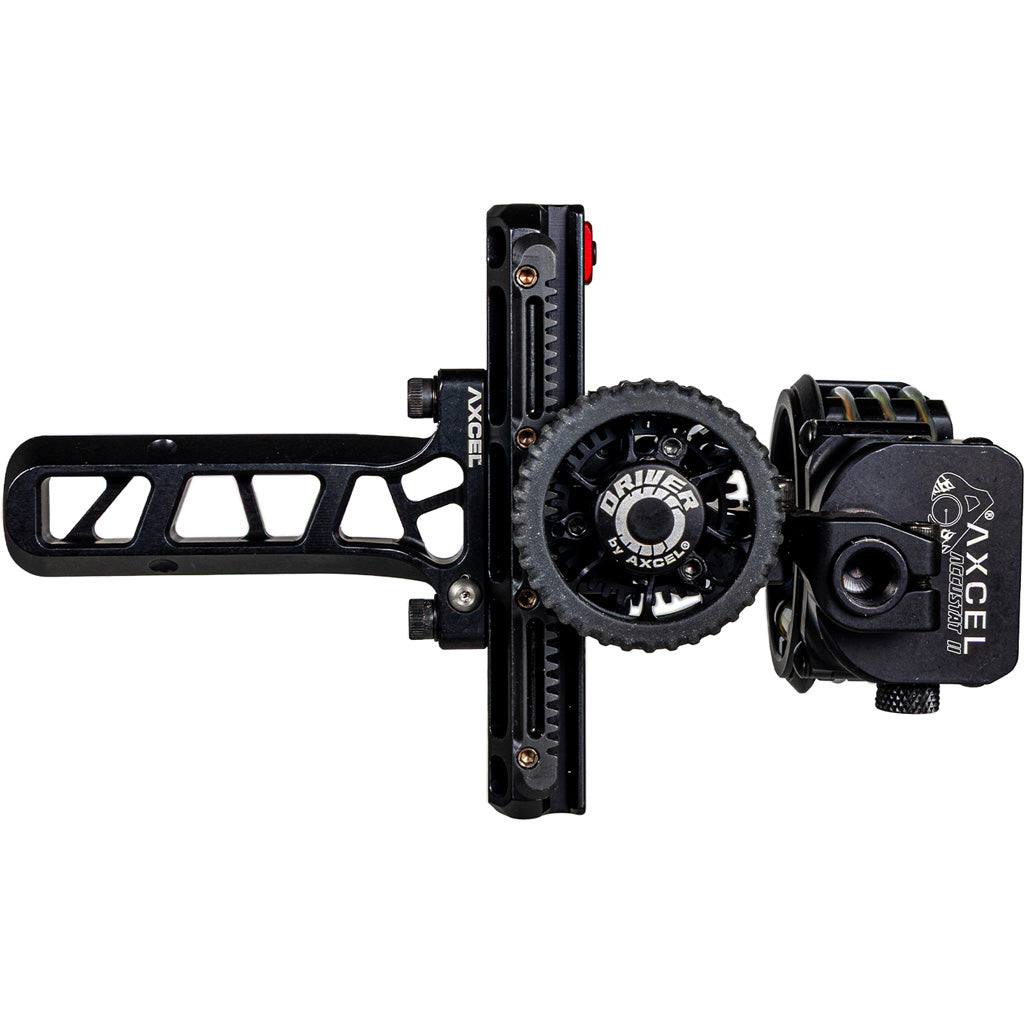 Axcel Driver Slider Bow Sight with Accustat II Scope Stealth BH Bridge-Lock .019 Micro 3 Pins RH