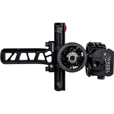 Axcel Driver Slider Bow Sight with Accustat II Scope Stealth BH Bridge-Lock .019 Micro 3 Pins RH