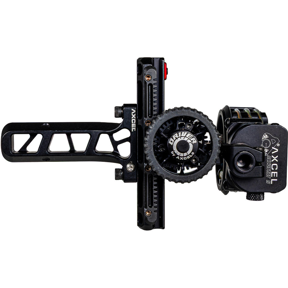 Axcel Driver Slider Bow Sight with Accustat II Scope Stealth BH Bridge-Lock .019 Micro 3 Pins RH