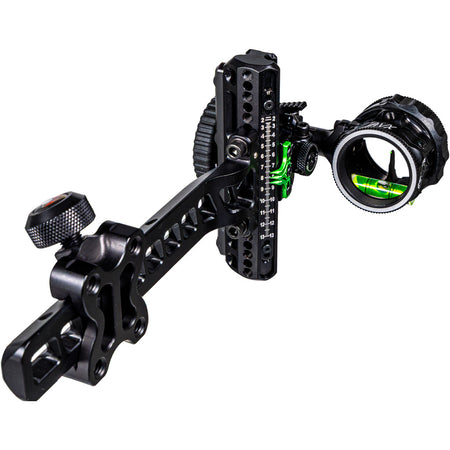 Axcel Driver Plus Slider Bow Sight with AVX-31 Scope Stealth BH Dovetail .019 Green Fiber Single Pin LH