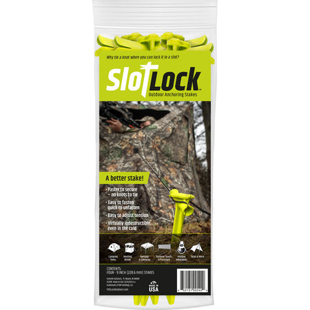 SlotLock Blind and Tent Anchoring Stakes 9 in. 4-Pack