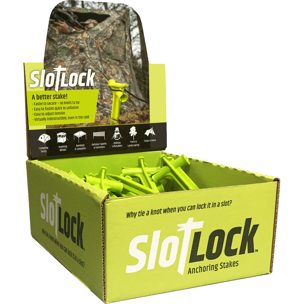 SlotLock Blind and Tent Anchoring Stakes 24-Count Bulk Display