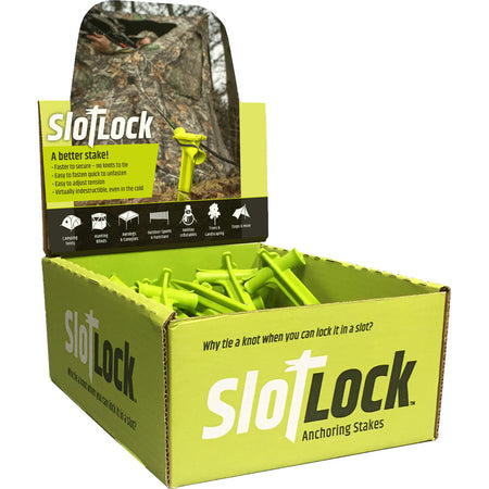SlotLock Blind and Tent Anchoring Stakes 24-Count Bulk Display