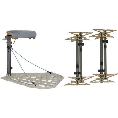 XOP Mobile Hunting System Combo Rubicon Treestand with 4 X2 Sticks and Backpack Straps