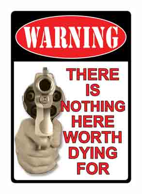 Rivers Edge 16" There's Nothing Here Embossed Tin Sign