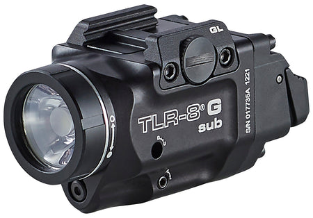 Streamlight 69431 TRL-8 G Sub Gun Light with Green Laser Black 500 Lumens Glock 43X/48 MOS