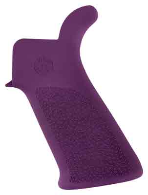 Hogue AR-15 M-16 Beavertail Grip No Finger Grooves Purple Over Molded Rubber