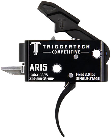 TriggerTech AR0SBB33NNP Competitive Pro Curved Single-Stage Trigger, 3 lbs Fixed for AR-15