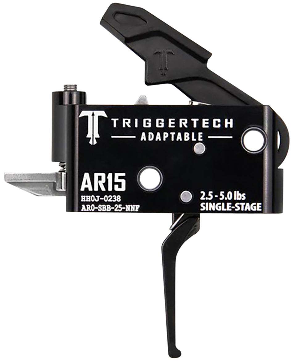 TriggerTech AR0SBB25NNF Adaptable Flat Single-Stage Trigger, 2.5-5.0 lbs Adjustable for AR-15