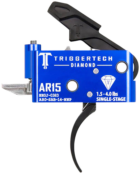 TriggerTech AR0SAB14NNP Diamond Pro Curved Single-Stage Trigger, 1.5-4.0 lbs Adjustable for AR-15