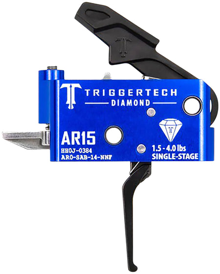 TriggerTech AR0SAB14NNF Diamond Flat Single-Stage Trigger, 1.5-4.0 lbs Adjustable for AR-15