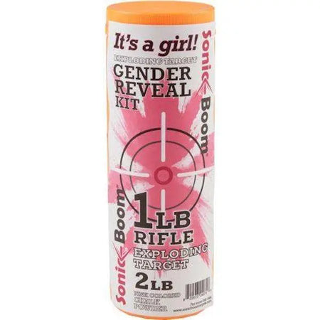 Sonic Boom Exploding Rifle Target Gender Reveal Kit - Girl (12 Per Case)