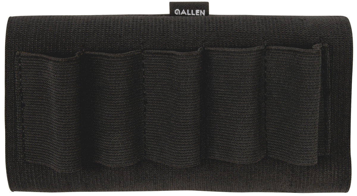Allen 205 Basic Elastic Shotgun Shell Holder Black 5rd Buttstock Mount