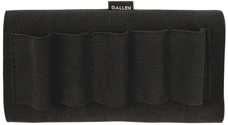 Allen 205 Basic Elastic Shotgun Shell Holder Black 5rd Buttstock Mount