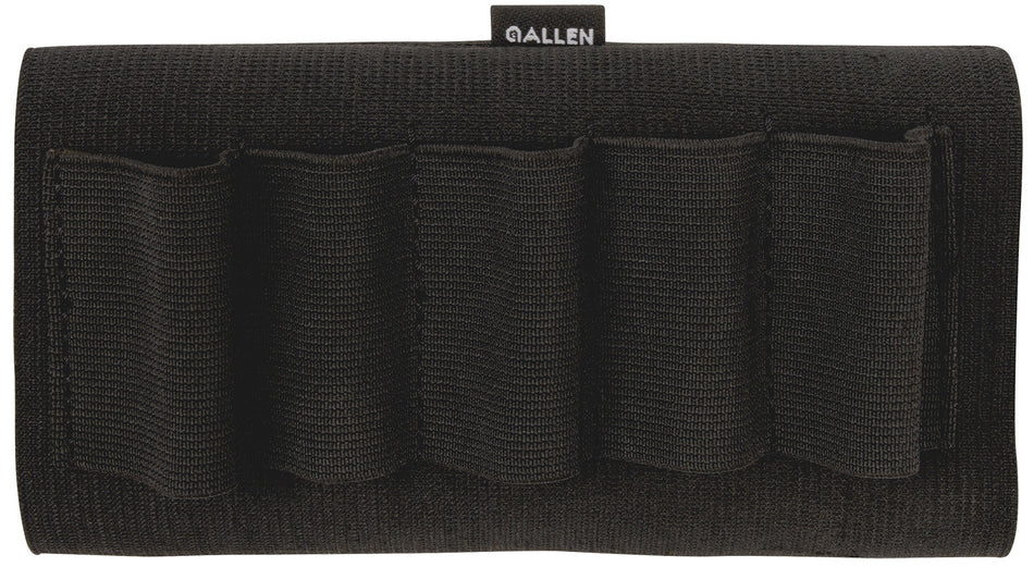 Allen 205 Basic Elastic Shotgun Shell Holder Black 5rd Buttstock Mount