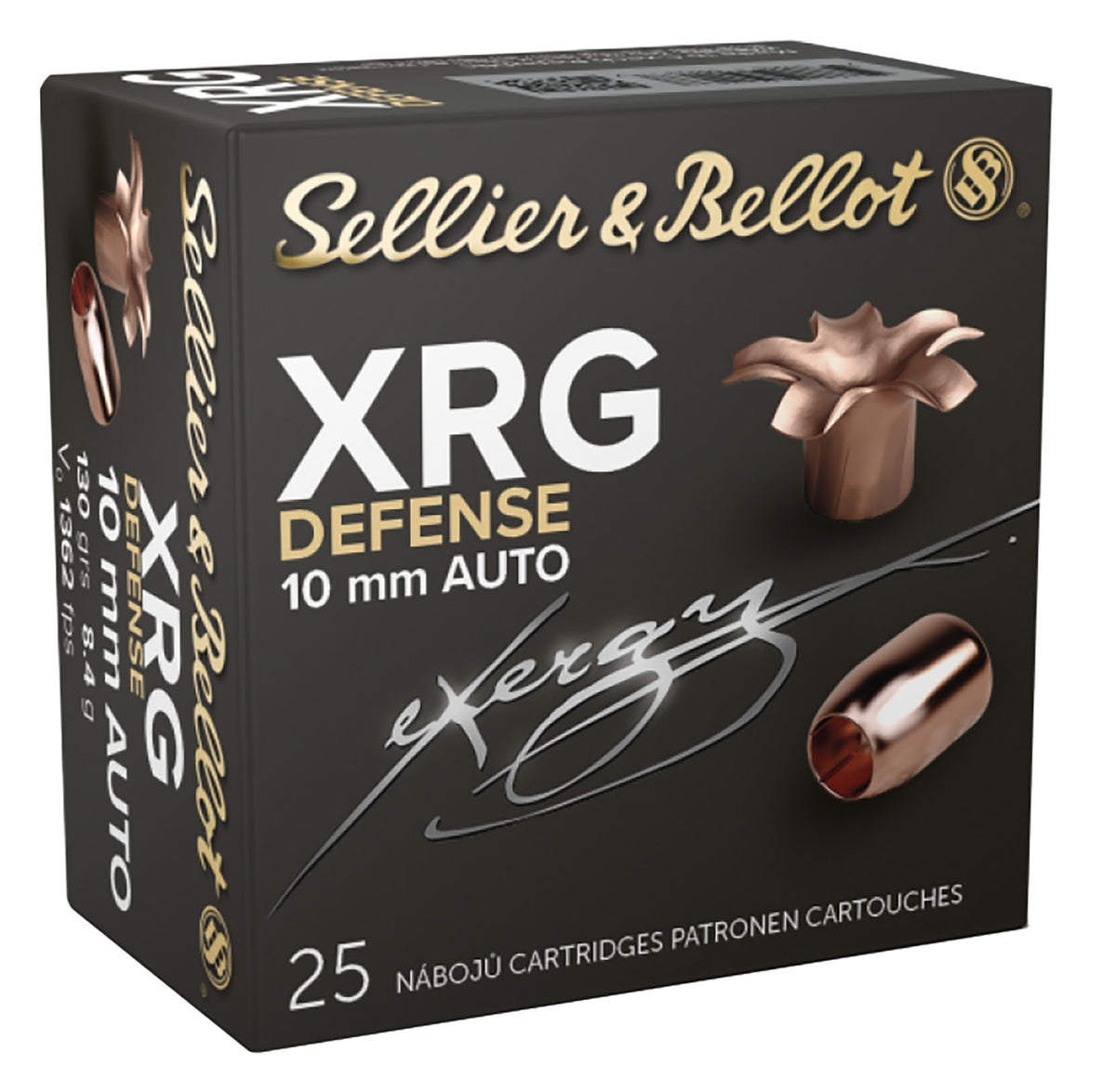Sellier & Bellot (S&B) SB10XA XRG Solid Copper Hollow Point  130 Grain 10mm Auto