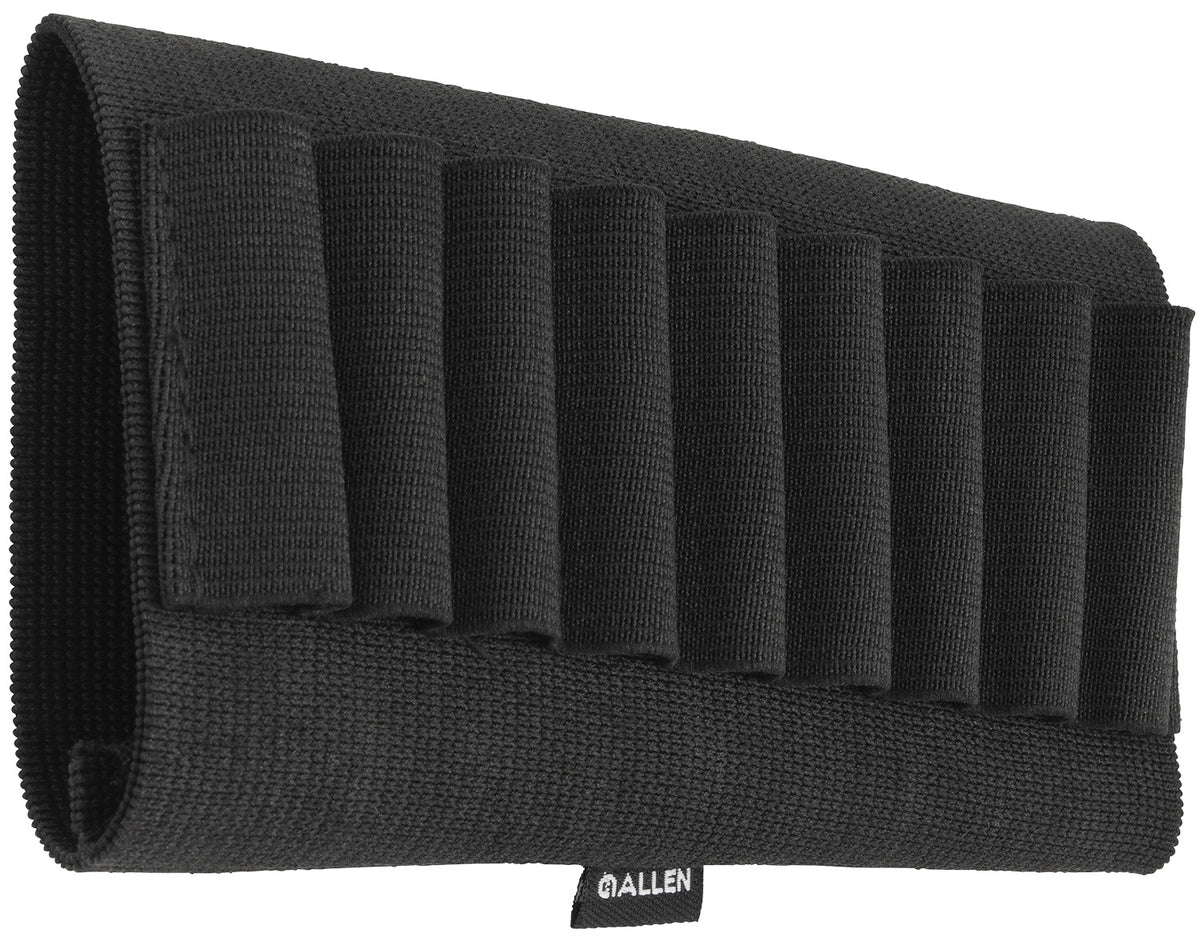 Allen 206 Elastic Rifle Cartridge Holder Black 9rd Buttstock Mount