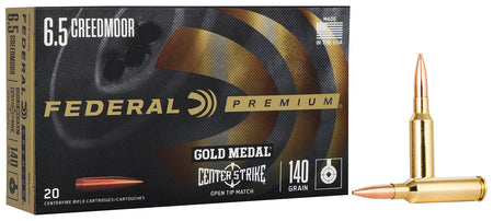 Federal GM65CRDOTM1 Gold Medal Premium Open Tip Match OTM 140 Grain 6.5mm Creedmoor