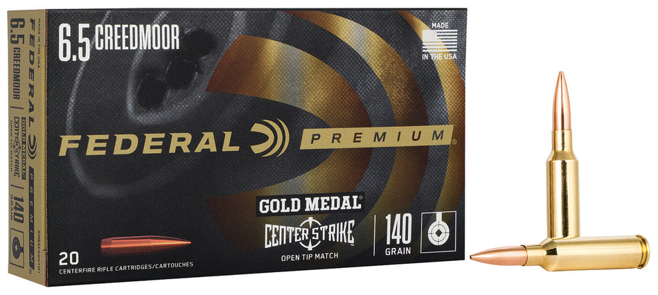 Federal GM65CRDOTM1 Gold Medal Premium Open Tip Match OTM 140 Grain 6.5mm Creedmoor