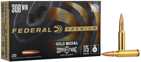 Federal GM308OTM2 Premium Gold Medal Open Tip Match OTM 175 Grain .308 Win / 7.62x51mm