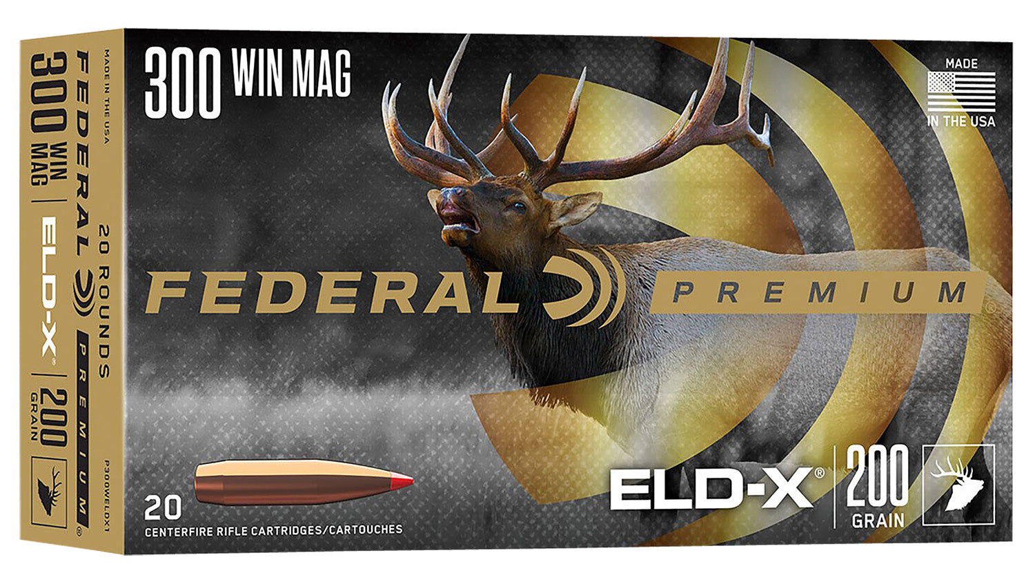 Federal P300WELDX1 Premium ELD-X Extremely Low Drag-eXpanding  200 Grain .300 Winchester Mag
