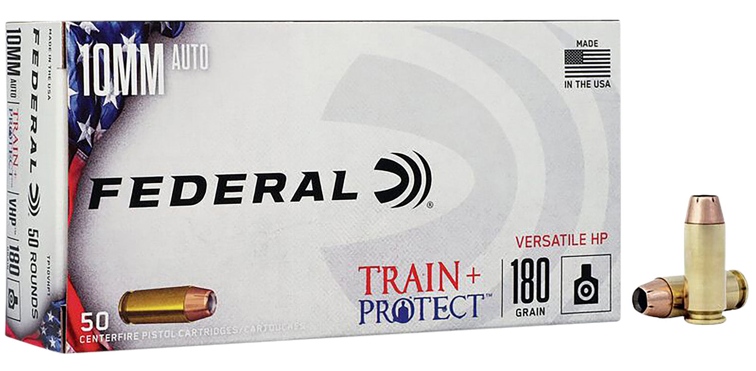 Federal TP10VHP1 Train & Protect Versatile Hollow Point  180 Grain 10mm Auto