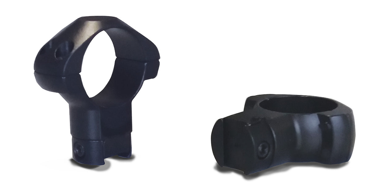 Konus 7418 Black Steel Scope Rings 30mm 3/8" Grooved Receiver High for .22 Rail and Airguns 0 MOA