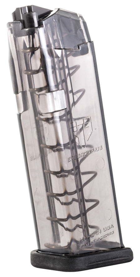 ETS Group SMKGLK1910 10rd Limited 9mm Luger Glock 19/26 Pistol Magazine Smoke Polymer