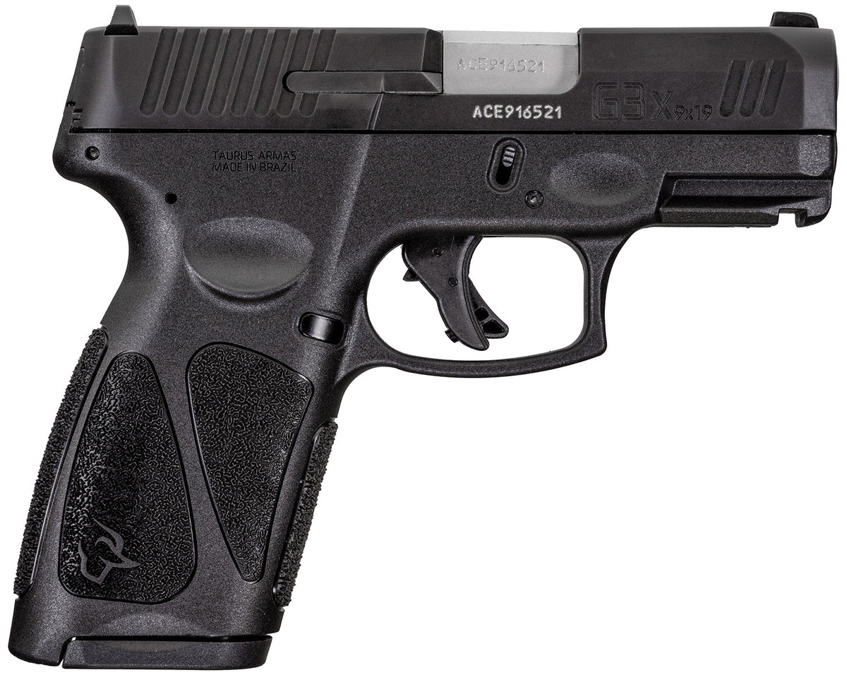 Taurus 1G3XSR903110 G3X Full Size Frame 9mm Luger 10+1 3.26" Matte Stainless Steel Barrel, Matte Black Tenifer Serrated Steel Slide, Black Polymer Frame w/Picatinny Rail, Black Polymer Grip